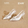 【增高8cm】ZHR则则2026新款尖头高跟鞋蝴蝶结女单鞋婚仙女伴娘 商品缩略图4