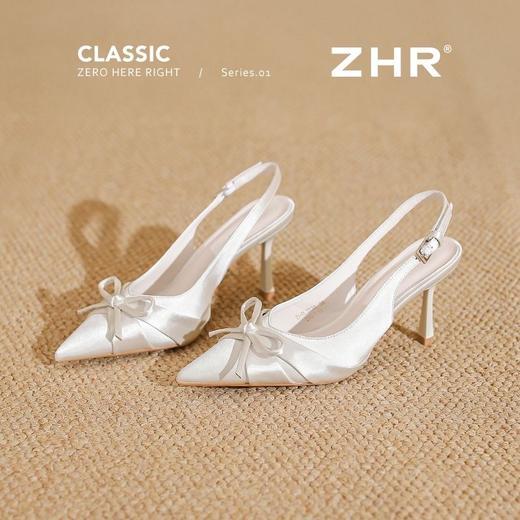 【增高8cm】ZHR则则2026新款尖头高跟鞋蝴蝶结女单鞋婚仙女伴娘 商品图4