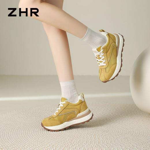 ZHR网面透气德训鞋厚底增高阿甘鞋女2026夏季新款休闲运动鞋女鞋 商品图5