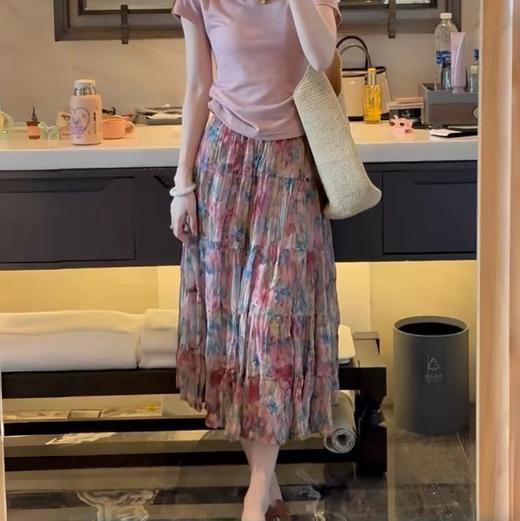 绝美海边穿搭！莫奈花园百褶半身裙 商品图3
