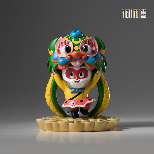 铜师傅《大闹天宫之悟空舞狮》正版授权 孙悟空齐天大圣铜摆件 商品图2