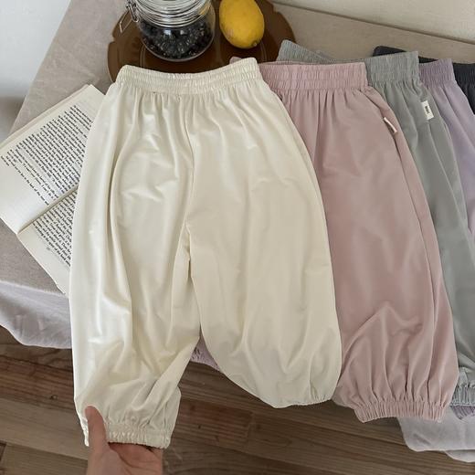 3-5天发货！39.9任选2件，单拍不发【儿童服饰|儿童小冰皮防晒裤】触感冰凉舒适不闷热，透气不粘身，款式时尚百搭，采用束脚口设计，有效防蚊更放心 商品图2