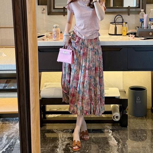 绝美海边穿搭！莫奈花园百褶半身裙 商品图4