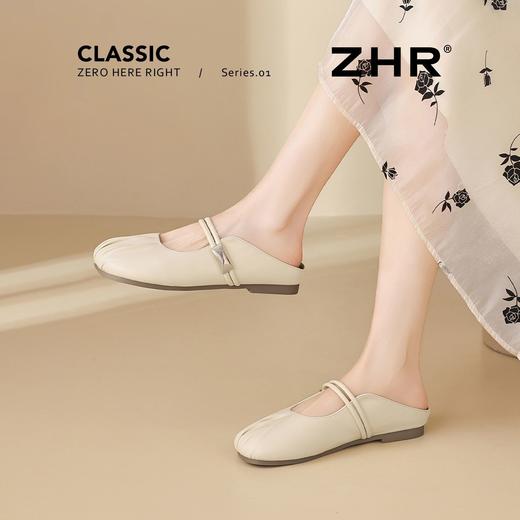 ZHR则则银色包头凉拖鞋2026新款懒人一脚蹬平底凉鞋舒适透气女鞋 商品图3