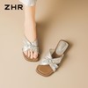 ZHR则则法式珍珠方头交叉带厚底拖鞋女外穿2026夏季新款增高女鞋 商品缩略图2