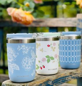 WEDGWOOD威基伍德漫游美镜、金粉年华、野草莓随行杯陶瓷涂层内胆保温杯咖啡杯