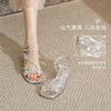 ZHR水钻蝴蝶结粗跟高跟鞋女2026夏季新款法式方头一字带气质凉鞋 商品缩略图4