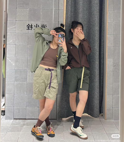 素/然三色腰带防泼水尼龙短裤0507 商品图11