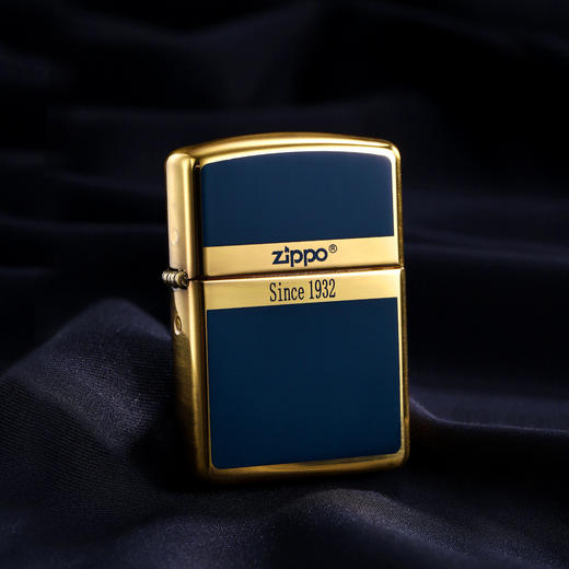 348031932169 Zippo 【王牌爆款】打火机煤油正版原装黄铜盔甲商标送男友生日圣诞礼物【蓝色】 商品图2