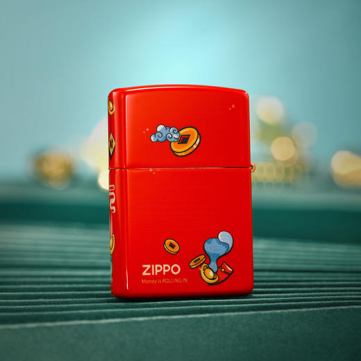 T356891932205 Zippo 【财源滚滚】正版煤油打火机夜光贴章时尚礼盒送男友圣诞礼物 商品图3