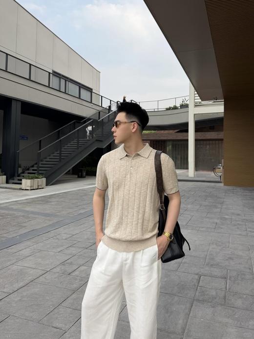 温和奢华Brun* Cuc*男士针织Polo短袖 商品图6