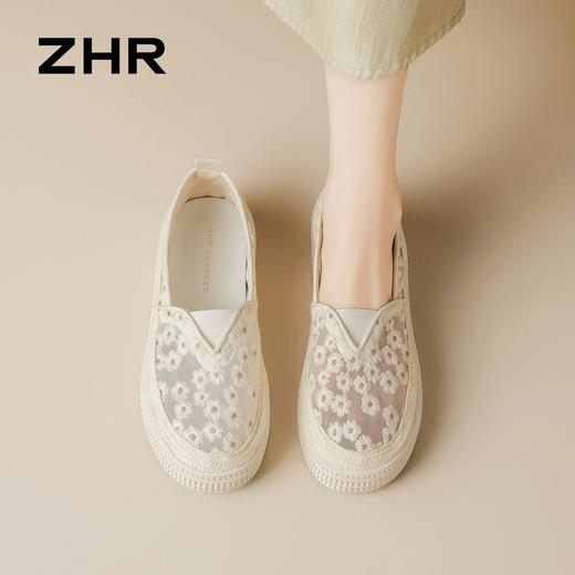 ZHR则则网面透气渔夫鞋2026夏季新款轻便百搭仙女超软一脚蹬单鞋 商品图5