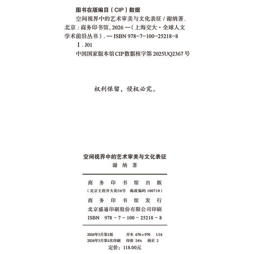 空间视界中的艺术审美与文化表征(上海交大·全球人文学术前沿丛书) 商品图1