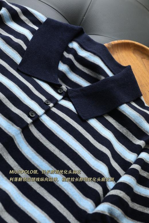 麦*同款miu风短袖针织Polo衫+短裤 商品图13
