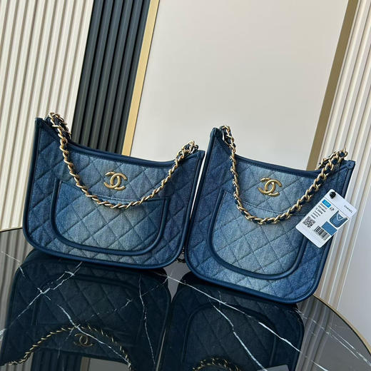 春季特惠💰1100 原单香奈儿24S 春夏系列 24S牛仔hobo 跟伊芙琳一样的包型AS4666 商品图9