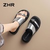 ZHR厚底增高水钻一字拖鞋女外2026夏季新款时尚平底法式沙滩拖鞋 商品缩略图7