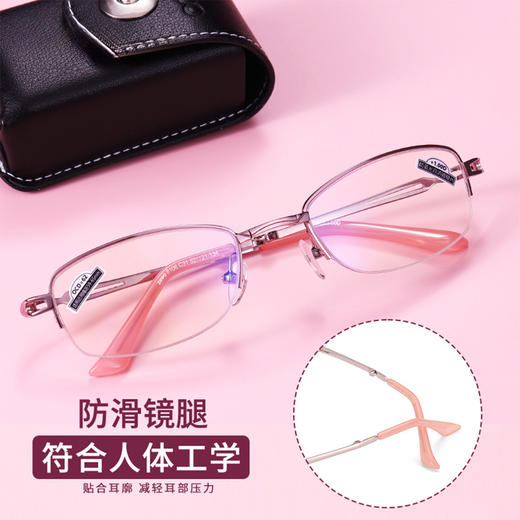 10481063120 Zippo 新款老花镜女士防蓝光高清显年轻抗疲劳时尚优雅折叠便携老花眼镜 200度 商品图1