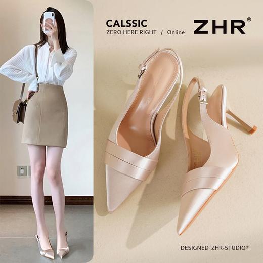 【增高8cm】ZHR则则2026新款尖头高跟鞋蝴蝶结女单鞋婚仙女伴娘 商品图0