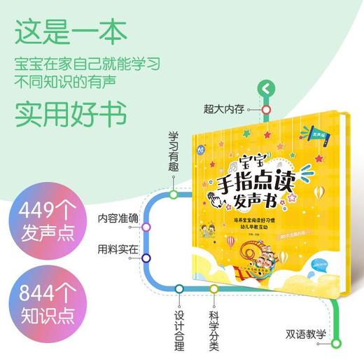 宝宝手指点读发声书幼小衔接早教启蒙中英双语认知早教启蒙读物★娃娃优选 商品图1