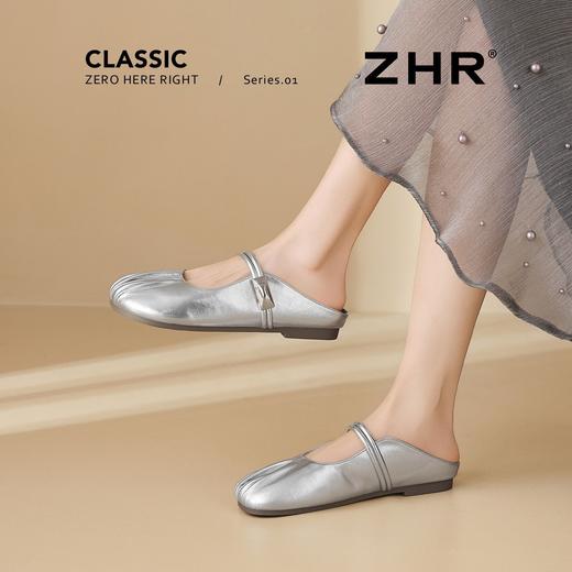 ZHR则则银色包头凉拖鞋2026新款懒人一脚蹬平底凉鞋舒适透气女鞋 商品图7