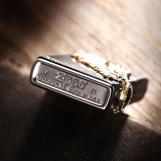 TM8895955112 Zippo 打火机黑冰爱情之翼三面徽章宝石黑冰正版进口送男友生日礼物 商品图5