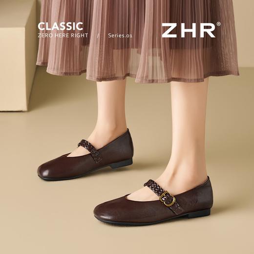 ZHR则则复古编织平底玛丽珍鞋2026夏季新款显瘦百搭轻便通勤单鞋 商品图8