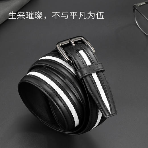 TM19121100006 Zippo 【减龄搭配】之宝男士皮带真皮头层牛皮轻奢针扣腰带男生日礼物 商品图2