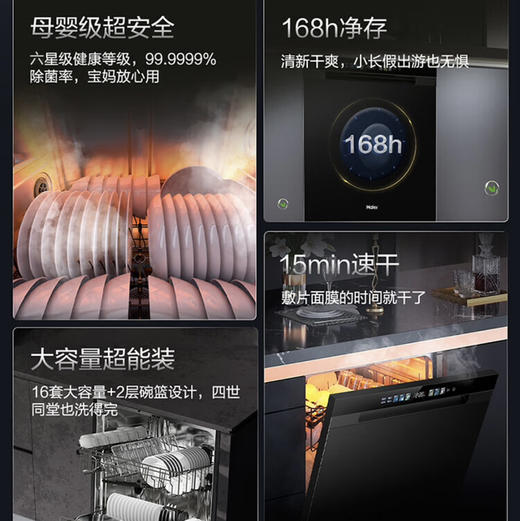 海尔（Haier）洗碗机 EYBW16586GHU1 商品图5