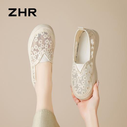 ZHR则则网面透气渔夫鞋2026夏季新款轻便百搭仙女超软一脚蹬单鞋 商品图3