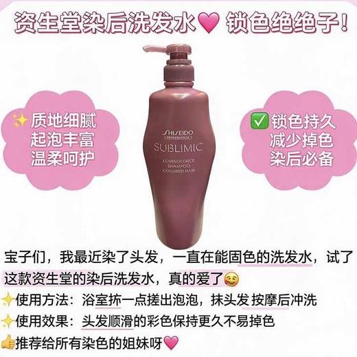 日本资生堂芯护理道染后护色洗发水/护发素-1L 商品图0