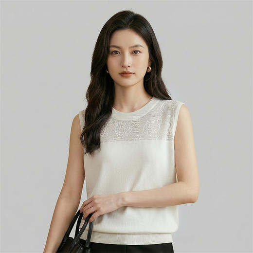 【夏季女装丨奢姿雅经典冰丝针织短袖T恤】M-2XL码可选，面料凉爽透气，款式简约高级，日常出街，通勤，旅行等多场景穿搭都合适 商品图12