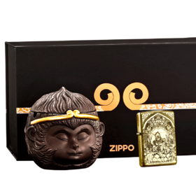 TM400140748002 Zippo 【送礼好物】打火机正版煤油创意悟空烟缸礼盒进口男士专属礼物