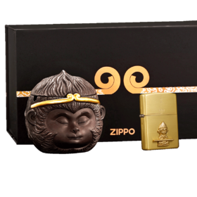 TM400140748008 Zippo 【男士七夕爆款】打火机正版煤油创意悟空烟缸礼盒进口男士礼物