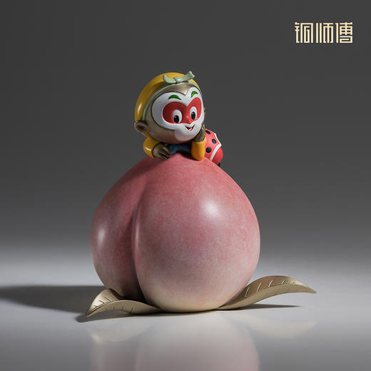 铜师傅《大闹天宫之悟空戏桃》正版授权 孙悟空齐天大圣铜摆件 商品图2