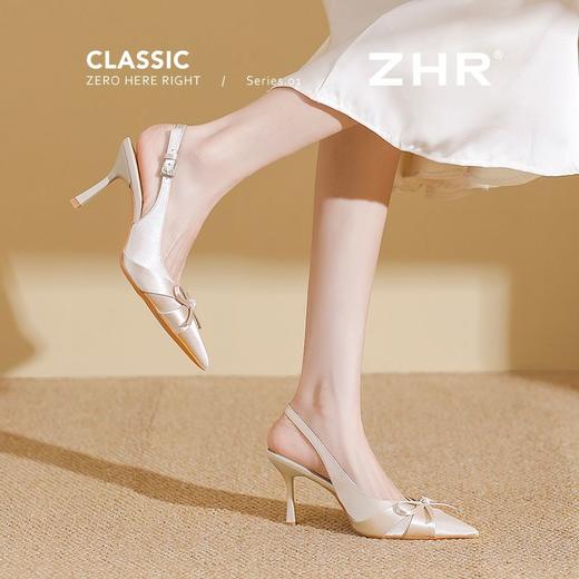 【增高8cm】ZHR则则2026新款尖头高跟鞋蝴蝶结女单鞋婚仙女伴娘 商品图3
