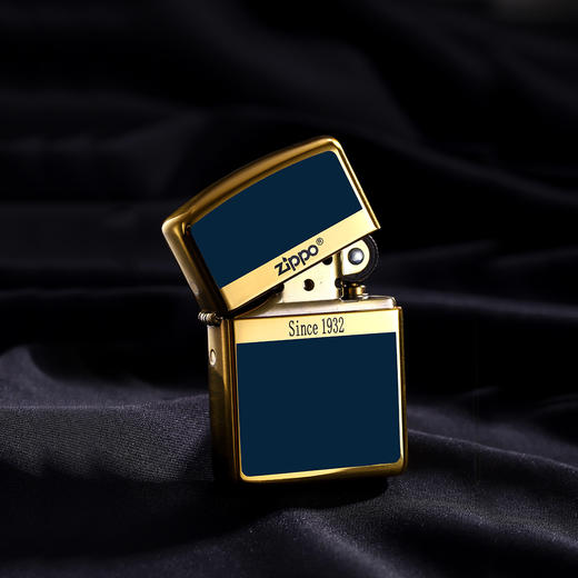 348031932169 Zippo 【王牌爆款】打火机煤油正版原装黄铜盔甲商标送男友生日圣诞礼物【蓝色】 商品图4
