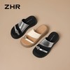 ZHR厚底增高水钻一字拖鞋女外2026夏季新款时尚平底法式沙滩拖鞋 商品缩略图3