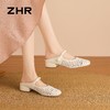 ZHR则则复古编织粗跟包头拖鞋外穿透气2026夏季新款百搭穆勒女鞋 商品缩略图3
