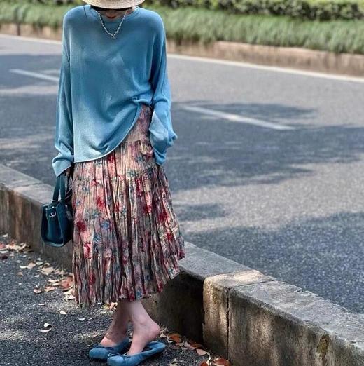 绝美海边穿搭！莫奈花园百褶半身裙 商品图6
