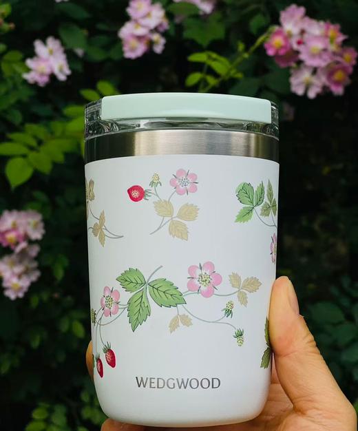 WEDGWOOD威基伍德漫游美镜、金粉年华、野草莓随行杯陶瓷涂层内胆保温杯咖啡杯 商品图3