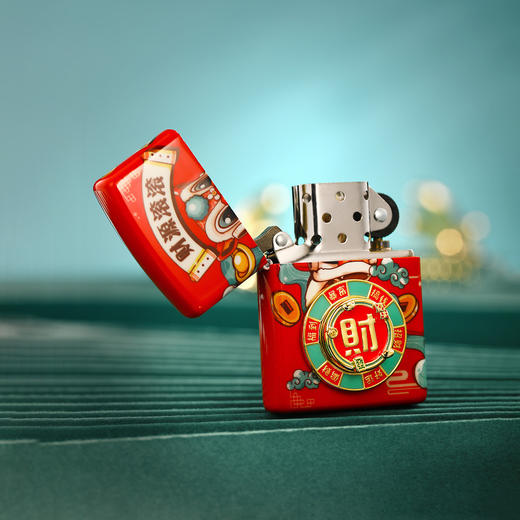 T356891932205 Zippo 【财源滚滚】正版煤油打火机夜光贴章时尚礼盒送男友圣诞礼物 商品图2