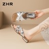 ZHR则则法式珍珠方头交叉带厚底拖鞋女外穿2026夏季新款增高女鞋 商品缩略图7