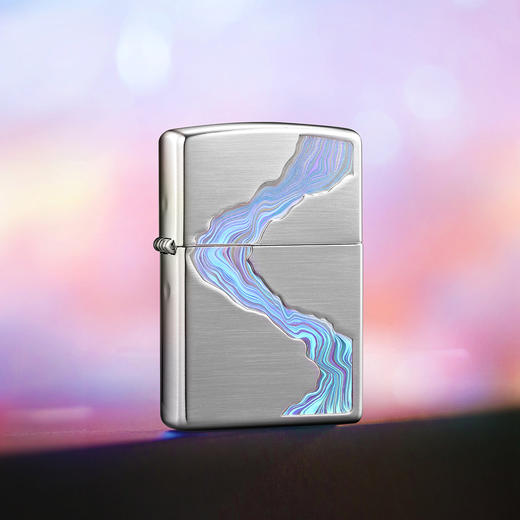 TM2936101582494 Zippo 【川流不息】煤油拉丝防风打火机时尚正版轻奢送男性朋友圣诞礼物 商品图1