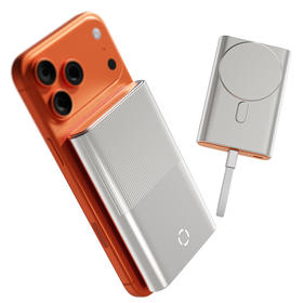 幻响1W毫安磁吸无线快充充电宝自带线便携移动电源适用于iPhone 华为苹果耳机手表S21