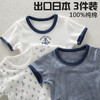 【YW】无忧购（儿童全码）三件装日系夏季男宝宝薄夏装婴儿童纯棉半袖男童透气短袖（截单后3-5天发货） 商品缩略图0