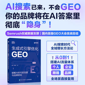 生成式引擎优化GEO 破解 AI 时代的流量与品牌密码  AI搜索流量变现SEOGEO教程书籍