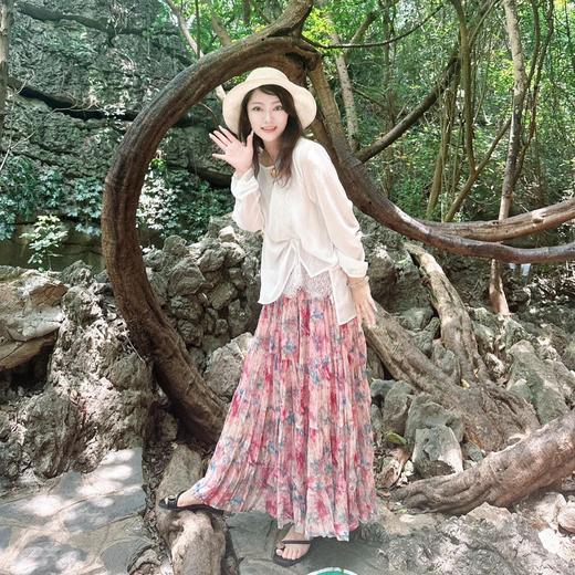 绝美海边穿搭！莫奈花园百褶半身裙 商品图9