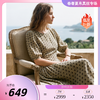 PALUOPO/PL桑蚕丝圆领不规则拼接女裙真丝连衣裙ES2F0799Z 商品缩略图0