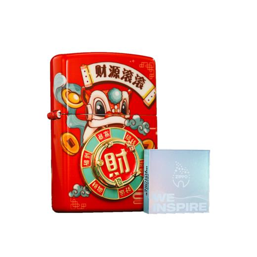 T356891932205 Zippo 【财源滚滚】正版煤油打火机夜光贴章时尚礼盒送男友圣诞礼物 商品图0