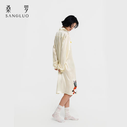 果果的星空』桑罗孤独症儿童联名系列100%桑蚕丝真丝睡裙女可外穿 商品图3